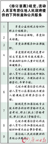 广东流动人员住满7年有望申请常住户口