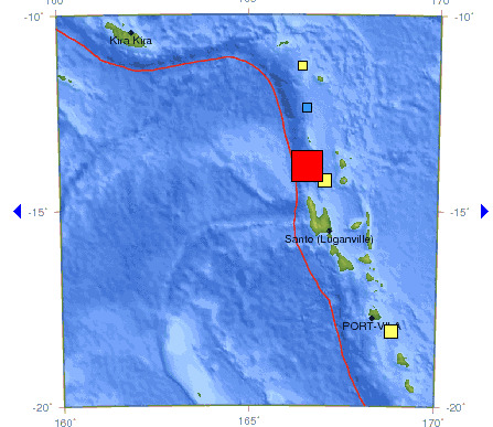 南太平洋岛国瓦努阿图发生7.2级地震