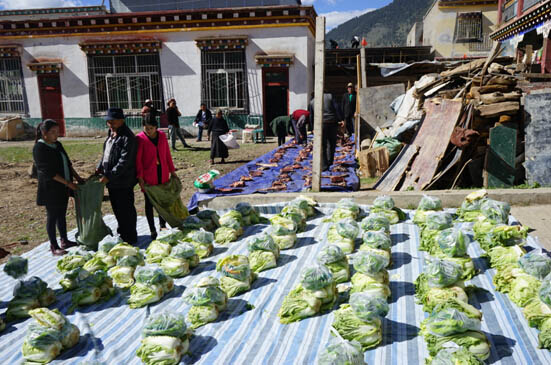 类乌齐县为三所敬老院发放日常生活食品