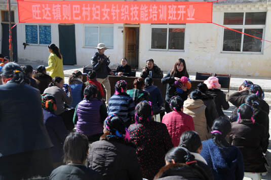 左贡县则巴村举办妇女针织技能培训班