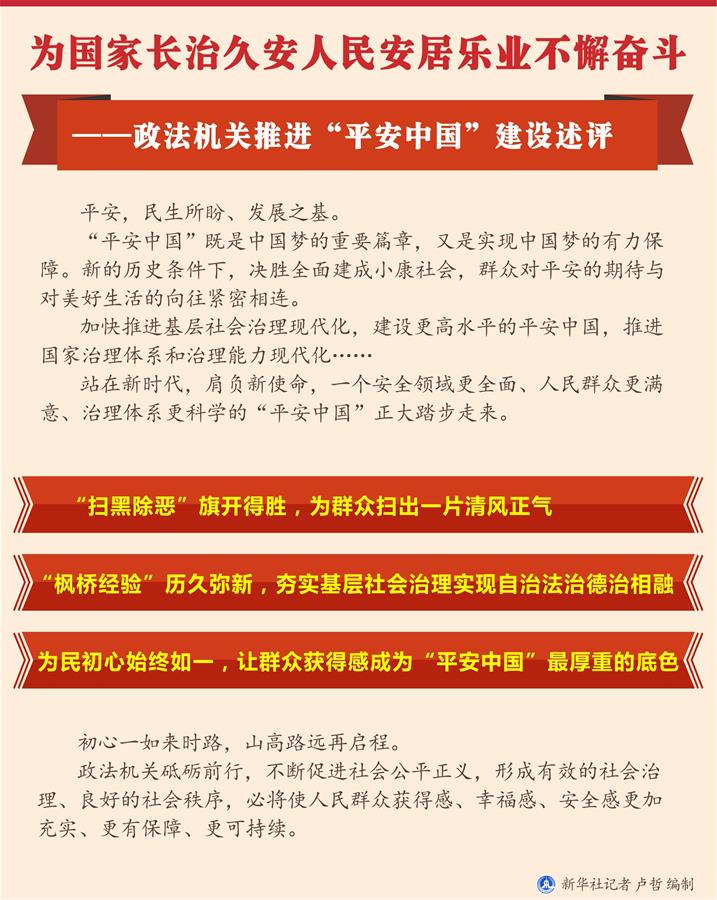 （图表）[新华全媒头条]为国家长治久安人民安居乐业不懈奋斗——政法机关推进“平安中国”建设述评